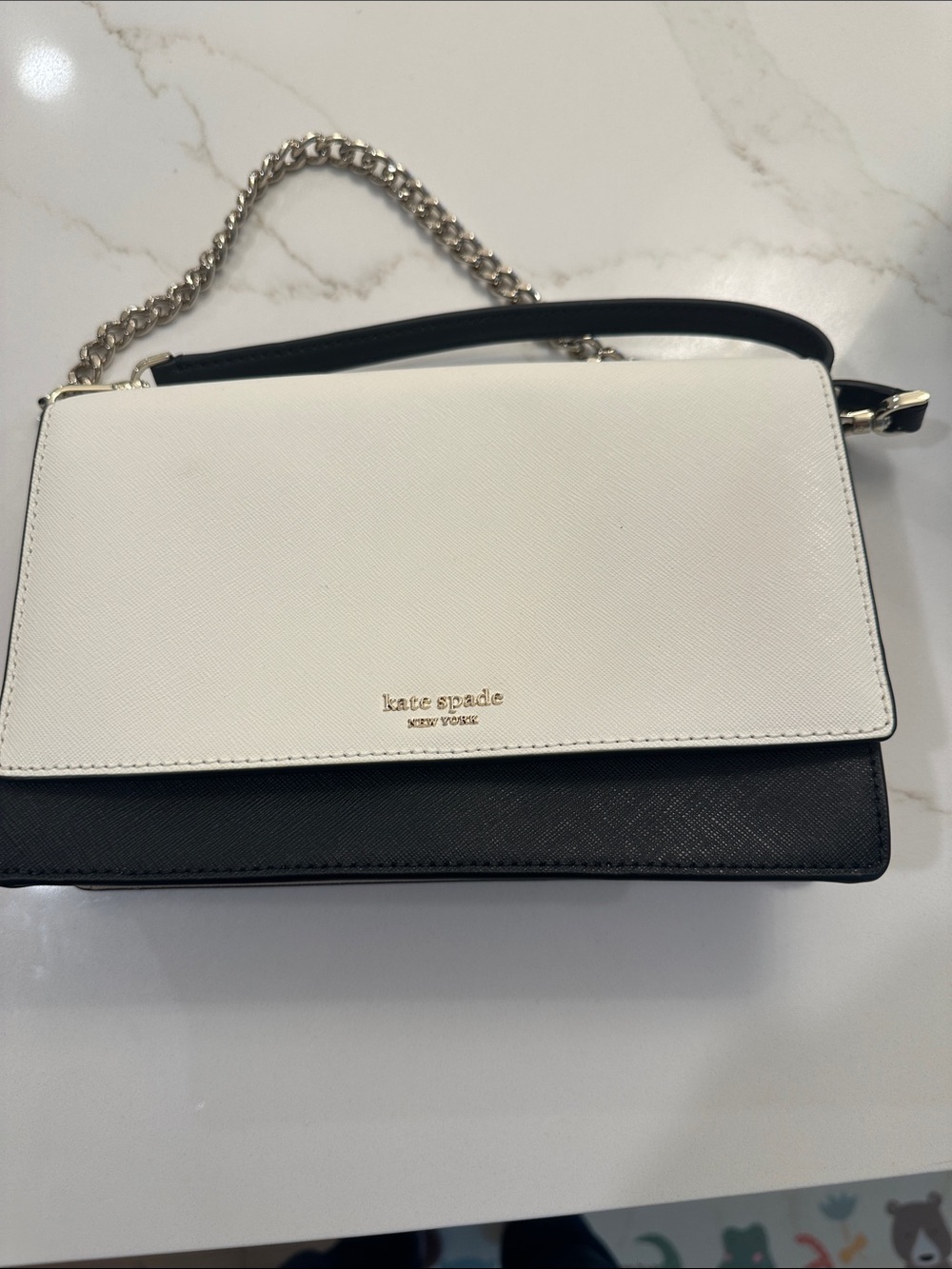 kate spade Two-Tone Crossbody Shoulder Bag in White & Black